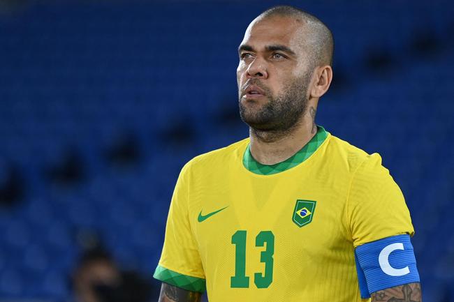 Daniel Alves durante os Jogos Olímpicos de Tóquio