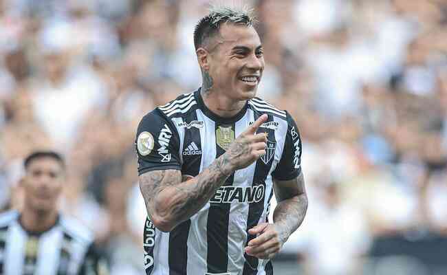 Eduardo Vargas, atacante chileno do Atltico, que balanou as redes, de pnalti, contra o Corinthians, pela 38 rodada do Brasileiro