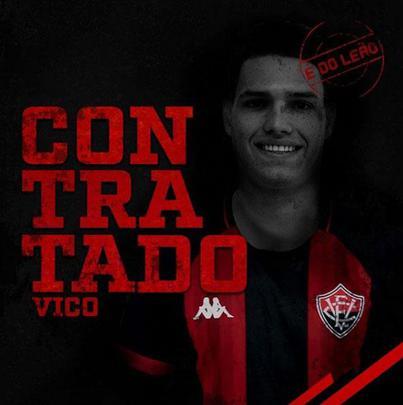 O Vitria anunciou a contratao do atacante Vico, que estava na Ponte Preta