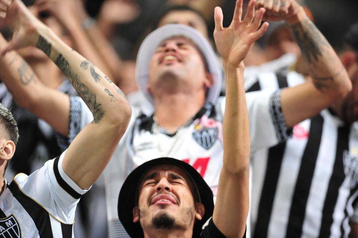 Fotos da torcida do Atltico, no Mineiro, durante a partida de ida das oitavas de final da Copa do Brasil, contra o Flamengo (22/6/2022)