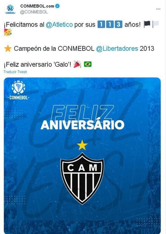 Atltico recebeu mensagens de clubes, jogadores, torcedores e jornalistas