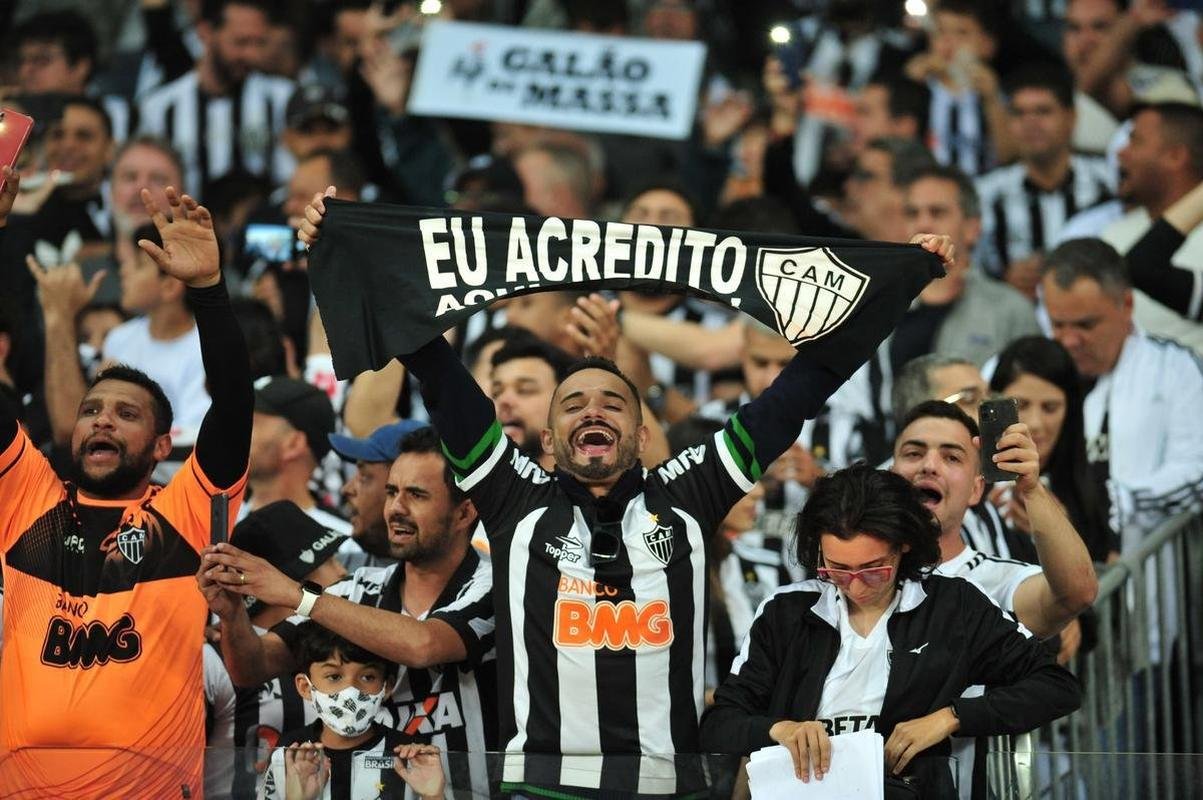 Torcida do Atltico no jogo contra o Emelec, no Mineiro, em Belo Horizonte, pelas oitavas de final da Copa Libertadores de 2022
