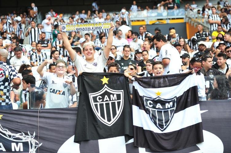 Torcida do Atltico no jogo de ida da final da Copa do Brasil de 2021, contra o Athletico-PR, no Mineiro, em BH