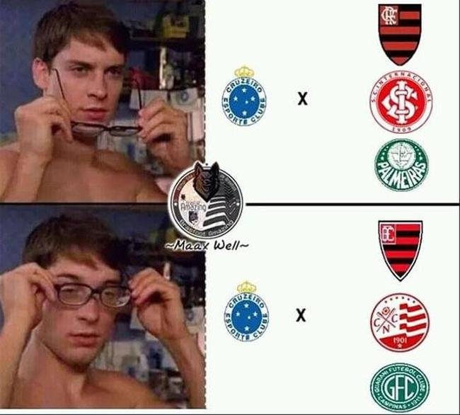 Torcedores rivais fazem memes com o rebaixamento celeste 