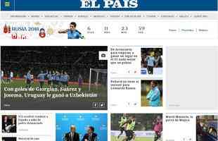 Capa do jornal El Pas, do Uruguai