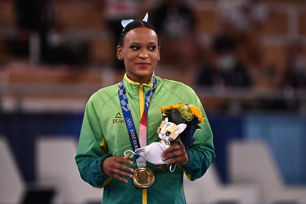 Rebeca Andrade conquistou a medalha de ouro no salto