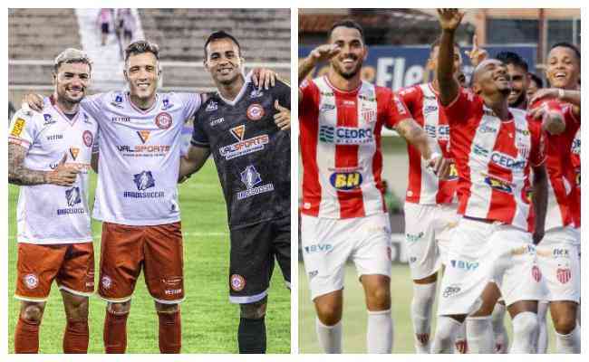 Jogadores de Tombense e Villa Nova comemoraram bastante a vaga na final do Mineiro