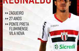 O Botafogo-SP anunciou a contratao do zagueiro Reginaldo, que estava na Ponte Preta