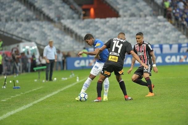 Fotos do jogo entre Cruzeiro e So Paulo