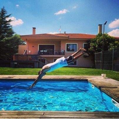 Mas também teve Sammir em Salvador curtindo uma piscininha...