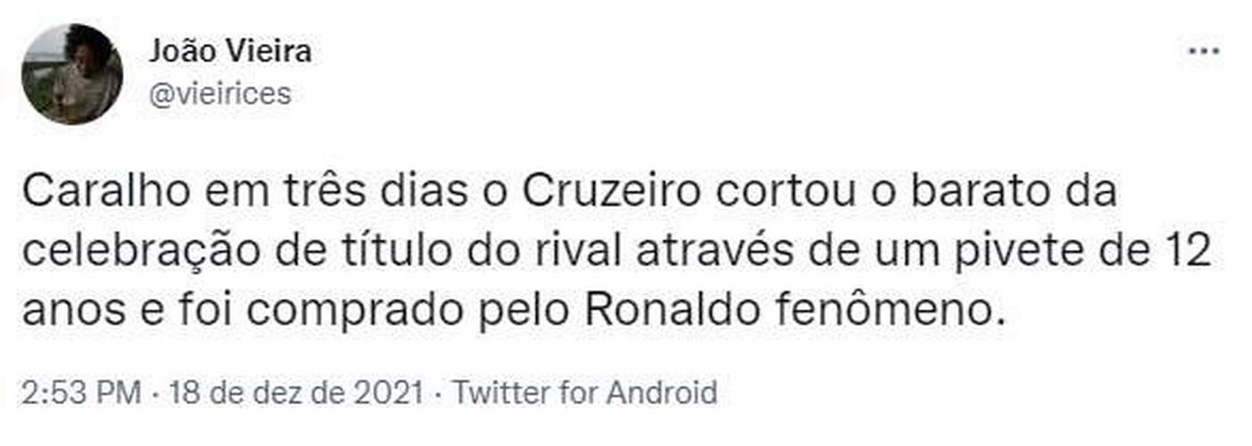 Memes: Ronaldo compra 90% das ações da SAF do Cruzeiro