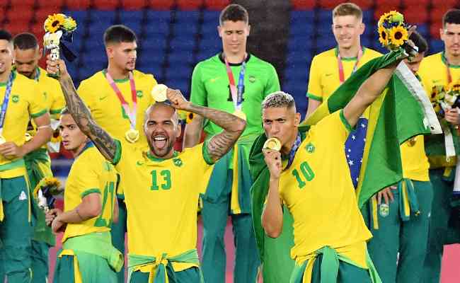 Seleo Brasileira de Futebol Masculino vence final contra a Espanha e conquista stimo ouro para o pas nos Jogos Olmpicos de Tquio
