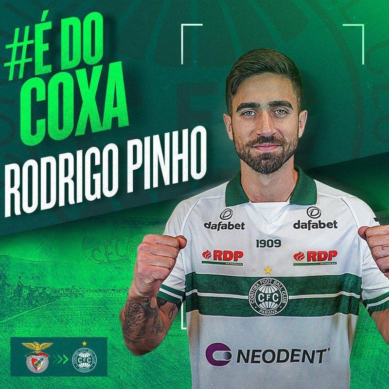 Coritiba anunciou o atacante Rodrigo Pinho
