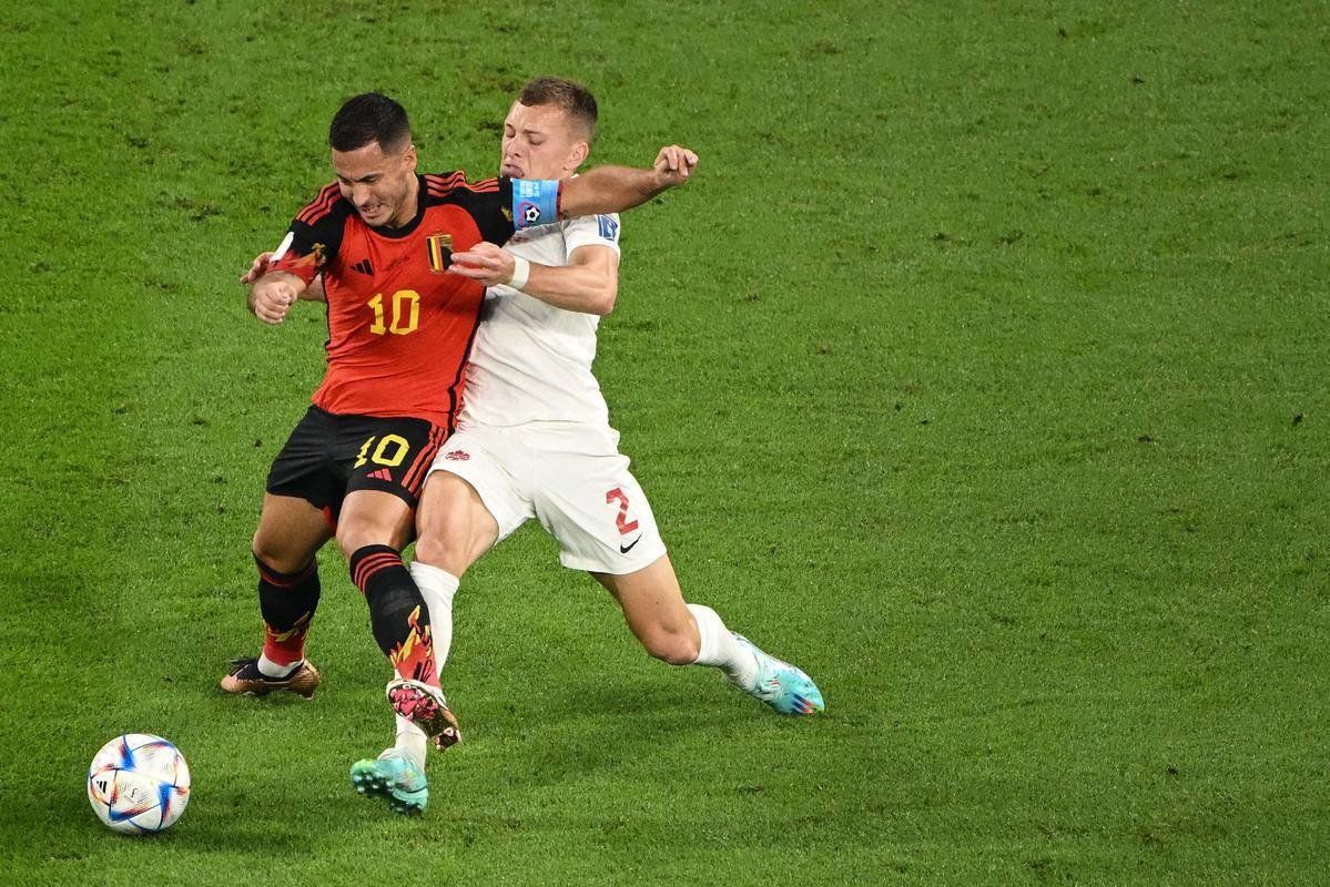 Fotos do jogo entre Blgica e Canad pelo Grupo F da Copa do Mundo