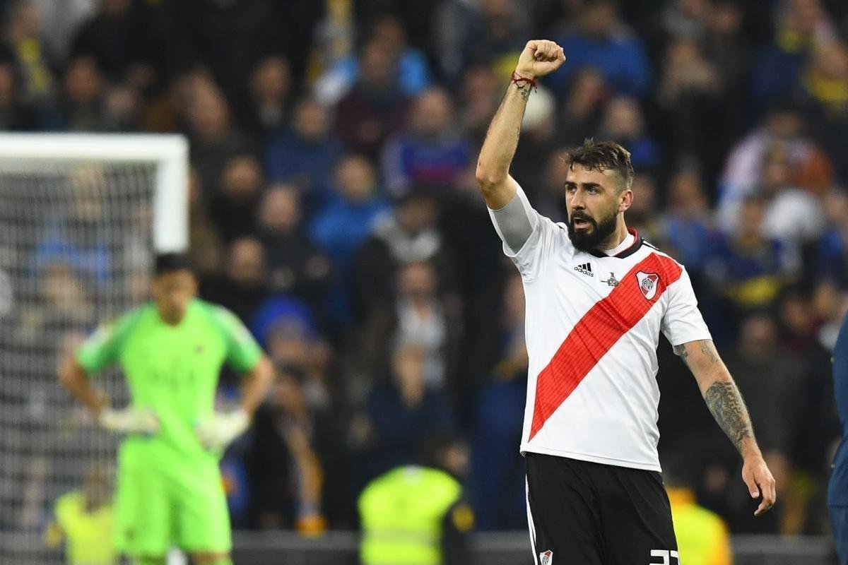 Lucas Pratto marcou o gol do River Plate na deciso da Libertadores, em Madri, contra o Boca