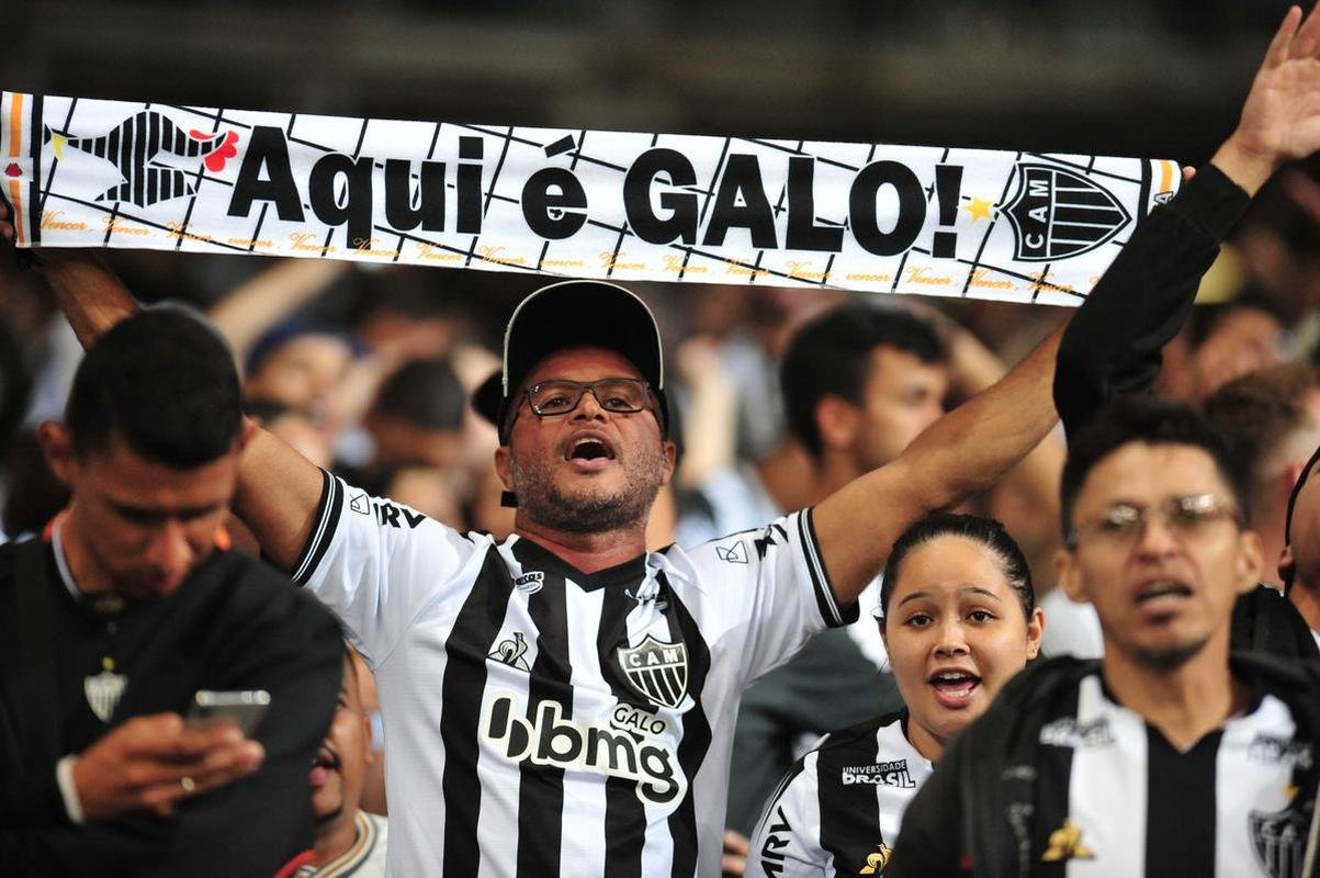 Fotos da torcida do Atltico, no Mineiro, durante a partida de ida das oitavas de final da Copa do Brasil, contra o Flamengo (22/6/2022)