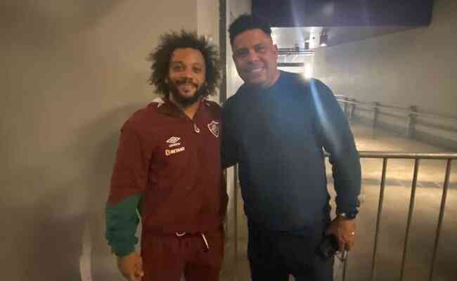 Marcelo e Ronaldo se reencontraram aps vitria do Flu sobre o Cruzeiro