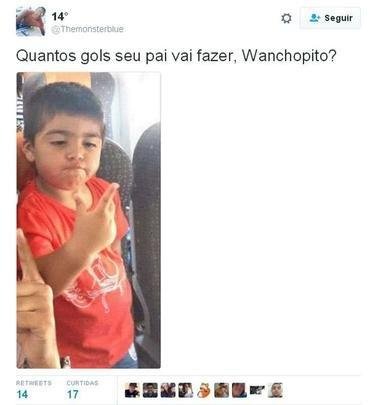 Filho de Ramón Ábila, pequeno Valentino, de 2 anos, herdou apelido do pai e virou 'Wanchopito'
