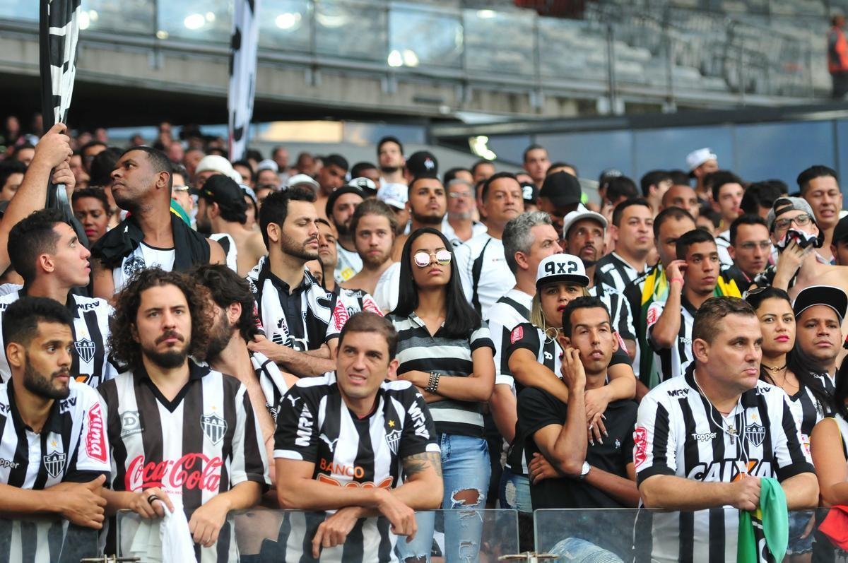 Torcida do Atltico no Mineiro, na deciso do Mineiro; Cruzeiro saiu campeo ao vencer por 2 a 0