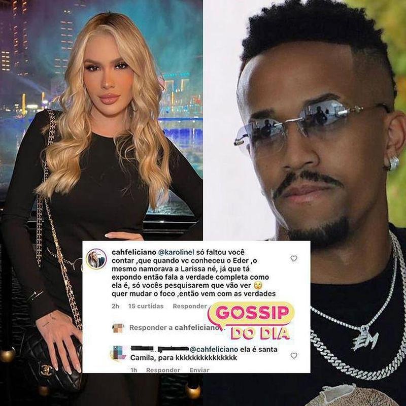 Prima de der Milito acusa Karoline Lima de ter comeado a ficar com o jogador enquanto ele namorava outra pessoa