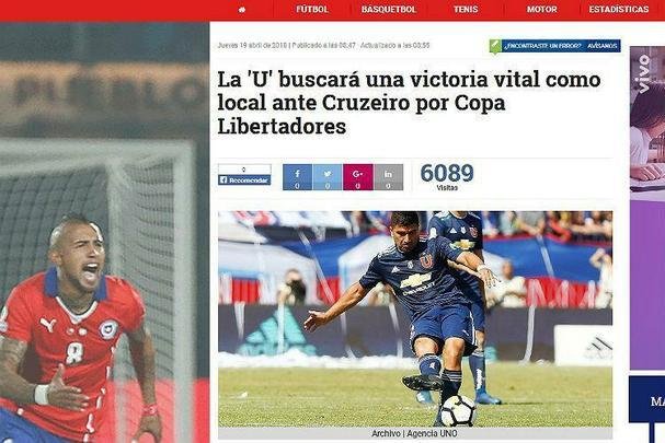 BBCL Deportes: 'La U busca uma vitória vital em casa contra o Cruzeiro pela Copa Libertadores'