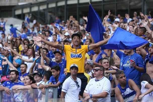 Imagens da torcida do Cruzeiro no clssico contra o Atltico, no Mineiro