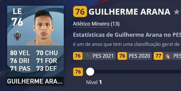 Guilherme Arana - Atlético - Overall 76