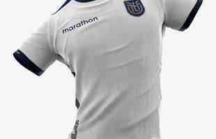 A camisa III do Equador para a Copa do Mundo  branca e foi divulgada de forma antecipada pelo portal Footyheadlines