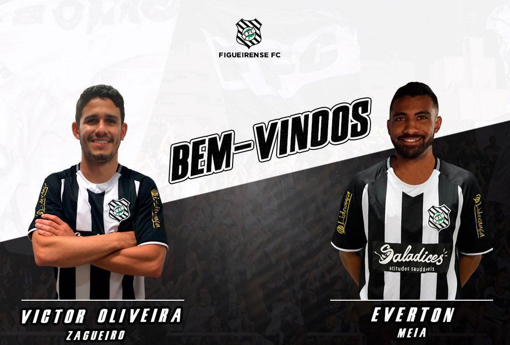 O Figueirense anunciou as contrataes do zagueiro Victor Oliveira, que estava no Paysandu, e do meia Everton, que estava na Ponte Preta