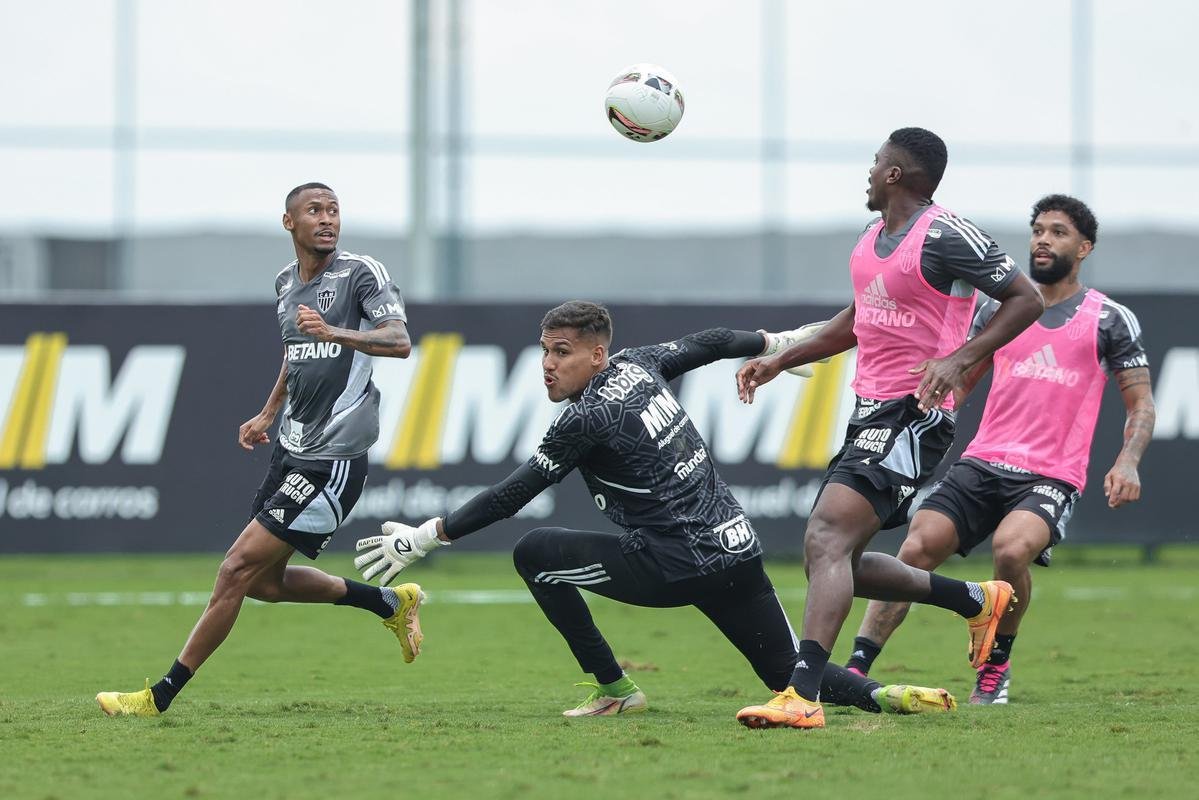 Treino tcnico do Atltico.