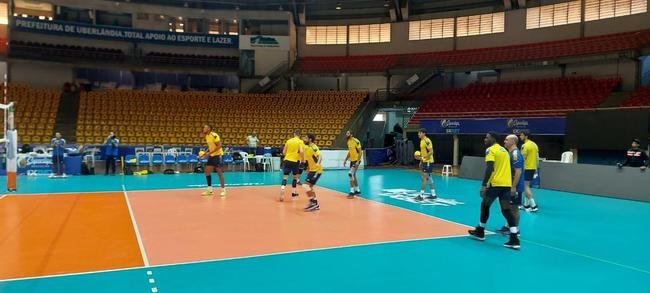 Cruzeiro treina no Sabiazinho, em Uberlndia, antes da deciso contra o Minas na Superliga Masculina