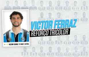 O Grêmio anunciou a contratação do lateral-direito Victor Ferraz, que estava no Santos