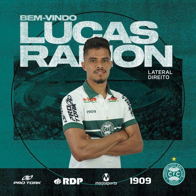 O Coritiba anunciou a contratao do lateral-direito Lucas Ramon, que estava no Bragantino