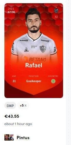 Rafael - 43,55 euros (R$ 277,33) pela carta rara