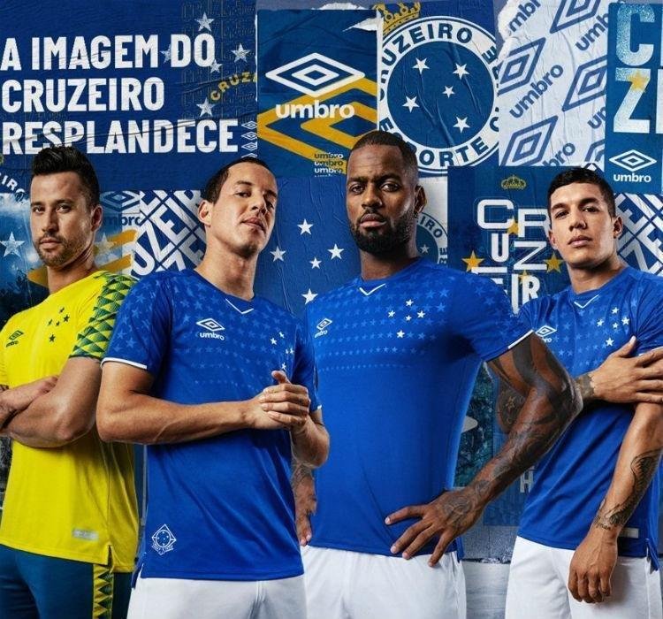 Imagens da camisa principal do Cruzeiro para a temporada 2019