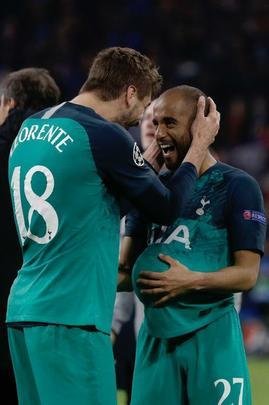 Lucas marcou três vezes contra o Ajax e conduziu o Tottenham à final da Liga dos Campeões