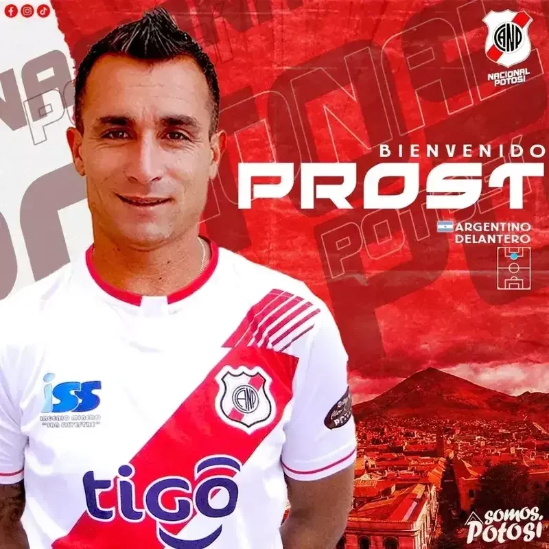 Nacional Potos (Bolvia) contratou o atacante Martn Prost