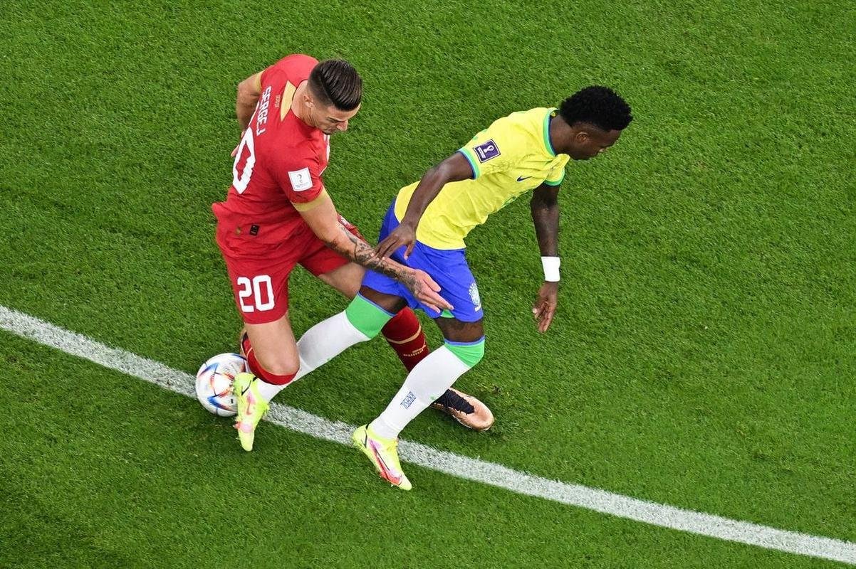 Imagens do duelo entre Brasil e Srvia, no estdio Lusail, pela 1 rodada do Grupo G da Copa do Mundo do Catar