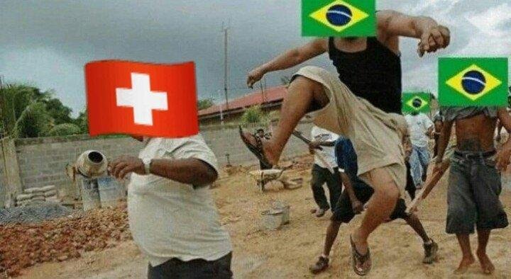 Torcida brasileira não perdoou erro do árbitro mexicano Cesar Ramos no empate contra a Suíça