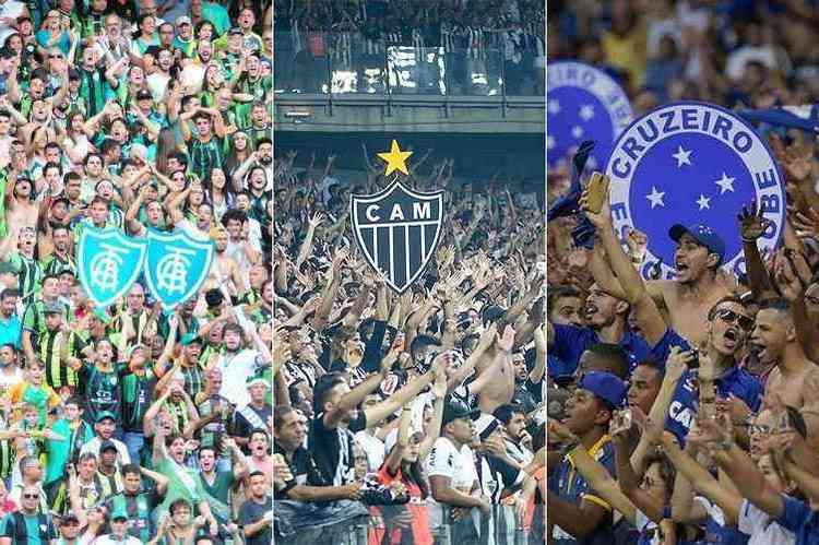 (Foto: Montagem com fotos de Gladyston Rodrigues/EM/DA Press, Bruno Cantini/Atltico e Divulgao/Cruzeiro)