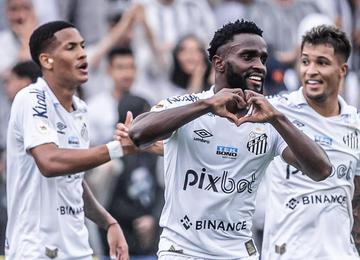 Santos não tomou conhecimento da Portuguesa neste domingo, na Vila Belmiro, pela décima rodada do Campeonato Paulista; Marcos Leonardo e Mendoza marcaram
