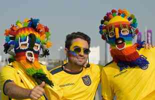 Torcedores do Equador no jogo de abertura da Copa do Mundo