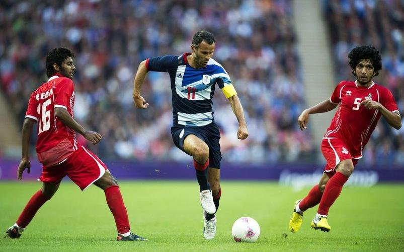 Meia gals Ryan Giggs disputou com a Gr-Bretanha a Londres-2012 e foi eliminado nas quartas de final para a Coreia do Sul