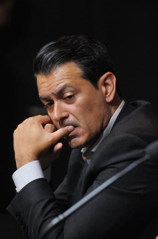 Diego Tardelli foi apresentado pelo diretor de futebol do Atltico, Rui Costa, neste domingo, antes do jogo contra a Caldense