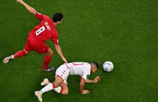 Imagens da partida entre Dinamarca e Tunsia pelo Grupo D da Copa do Mundo.