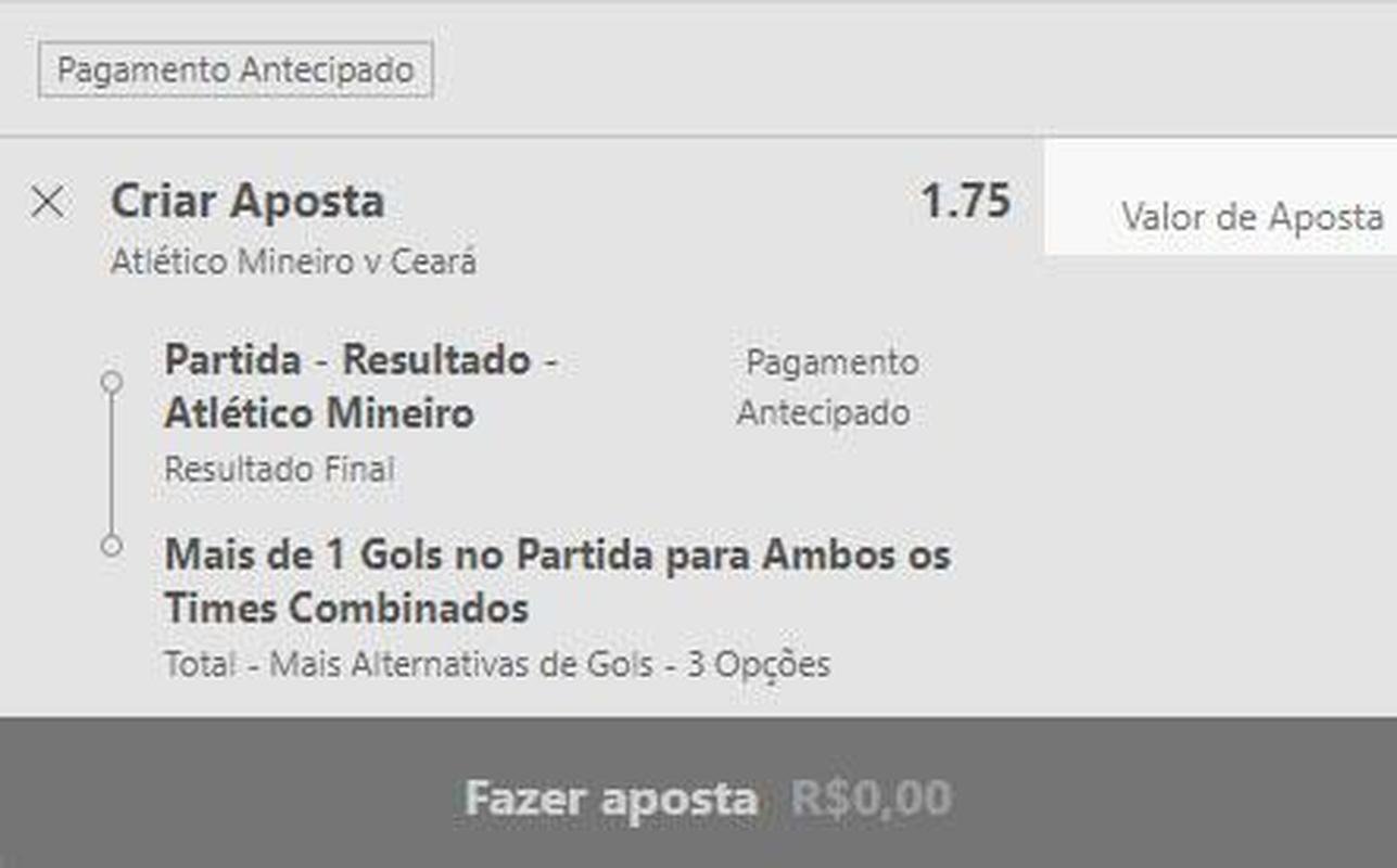 Atltico vence e mais de um gol no jogo contra o Cear (odd 1.75) - O Atltico voltou a apresentar um bom futebol nas ltimas rodadas, quebrou a sequncia de jogos sem vencer em casa e recuperou a confiana. Do outro lado, o Cear tenta quebrar a sequncia de sete jogos sem vitria como visitante (quatro derrotas e trs empates). A tendncia  de um jogo com grande favoritismo do Galo.