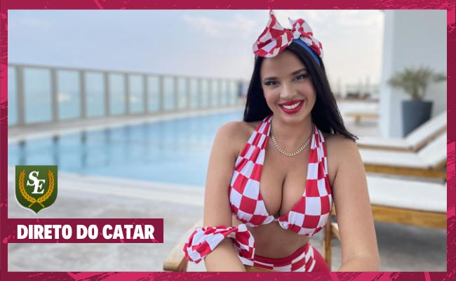 'At as pessoas do Catar e os rabes esto vindo para pedir fotos quando estou vestida assim', diz Ivana Knoll, que viralizou durante a Copa