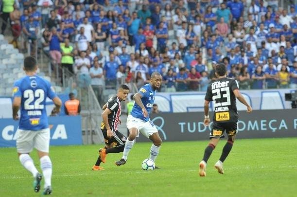 Fotos do jogo entre Cruzeiro e So Paulo