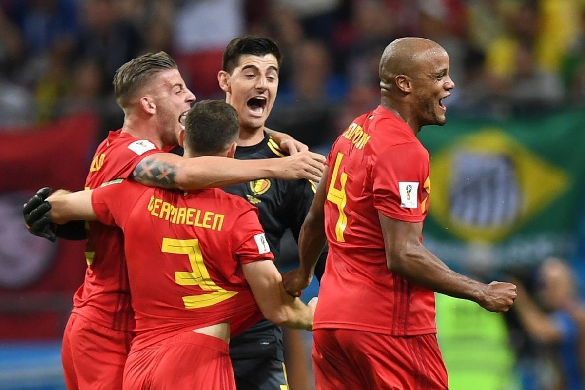 Imagens da comemoração da Seleção Belga com classificação - Superesportes