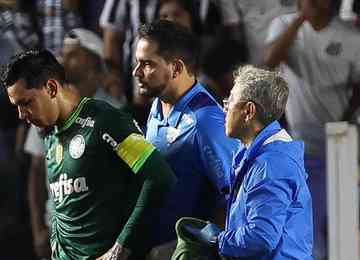 Zagueiro se chocou com Lucas Lima ainda no primeiro tempo do jogo contra o Santos, tomou analgésico, mas foi substituído no intervalo